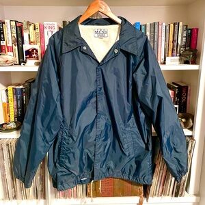Vintage The Men’s Store (Sears) Navy Flannel Lined Coaches Jacket Medium Dadcore